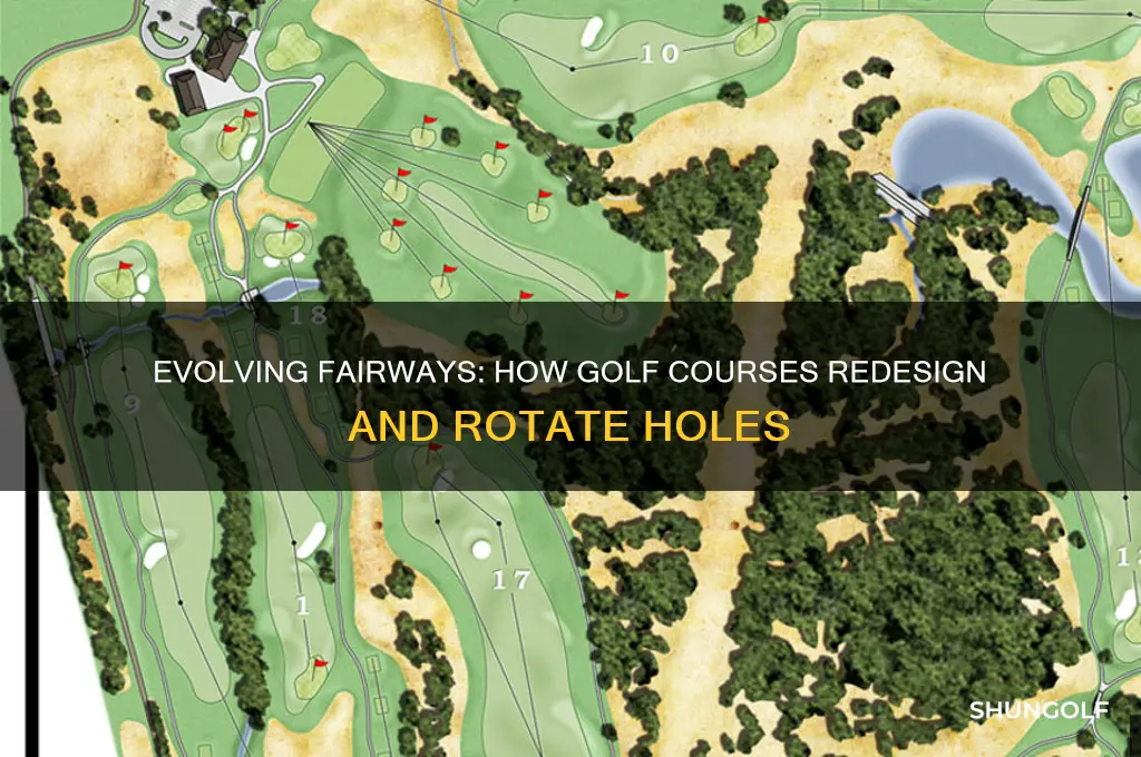 how a golf course changes holes
