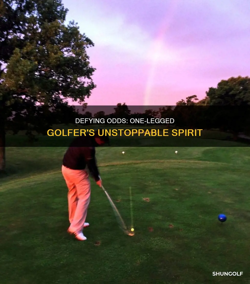 how a one legged golfer