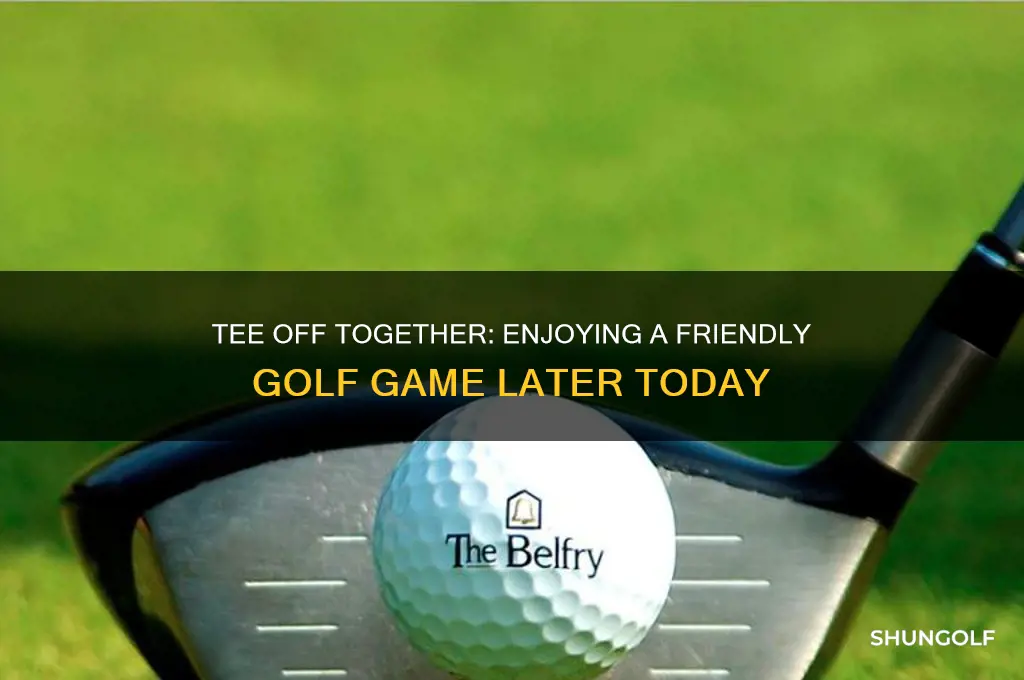 how about some golf with friends later