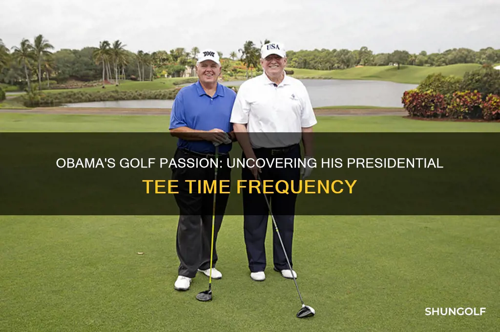 how amny times did obama play golf