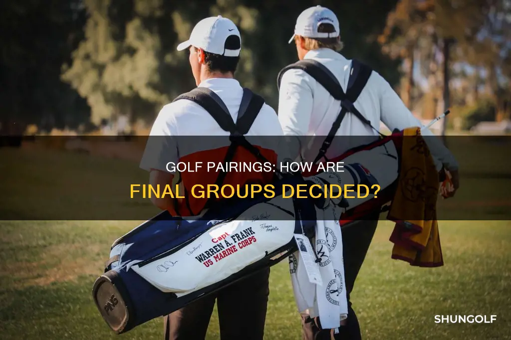 how are final golf pairings determined