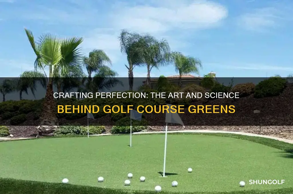 how are golf course greens made