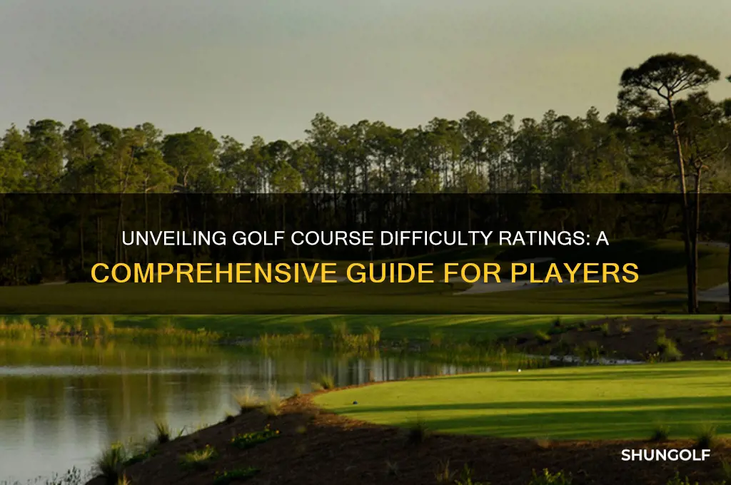 how are golf courses rated for difficulty
