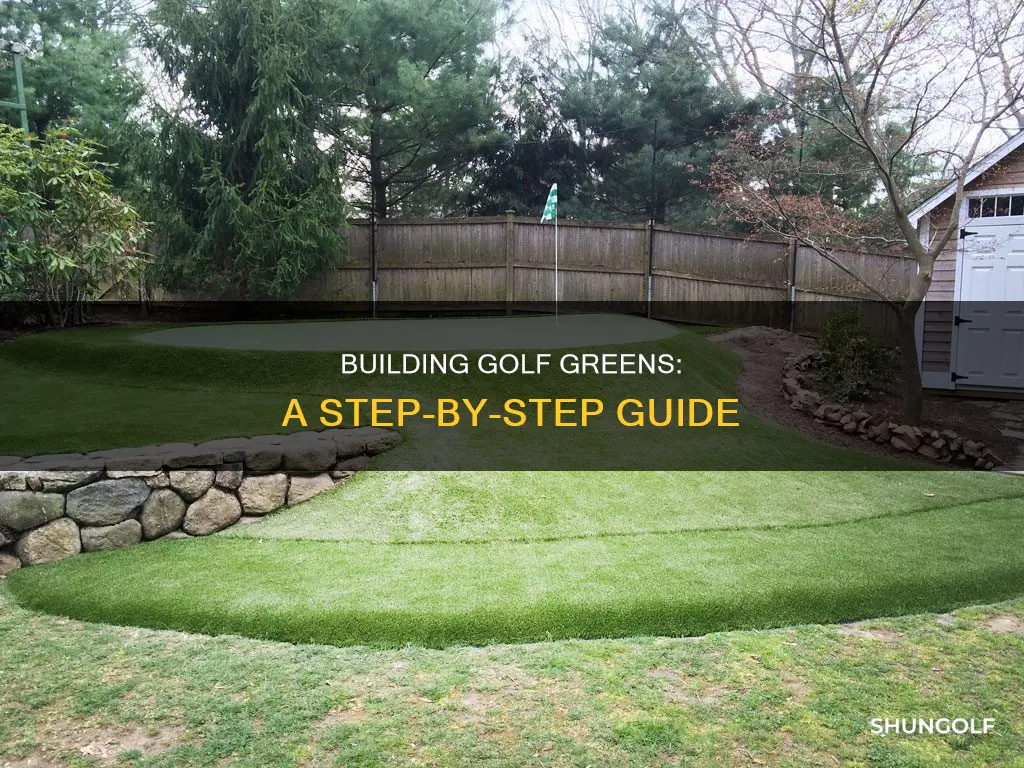 how are golf greens built