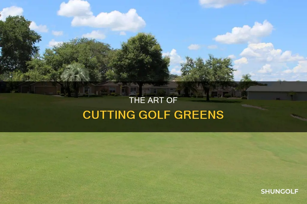 how are golf greens cut