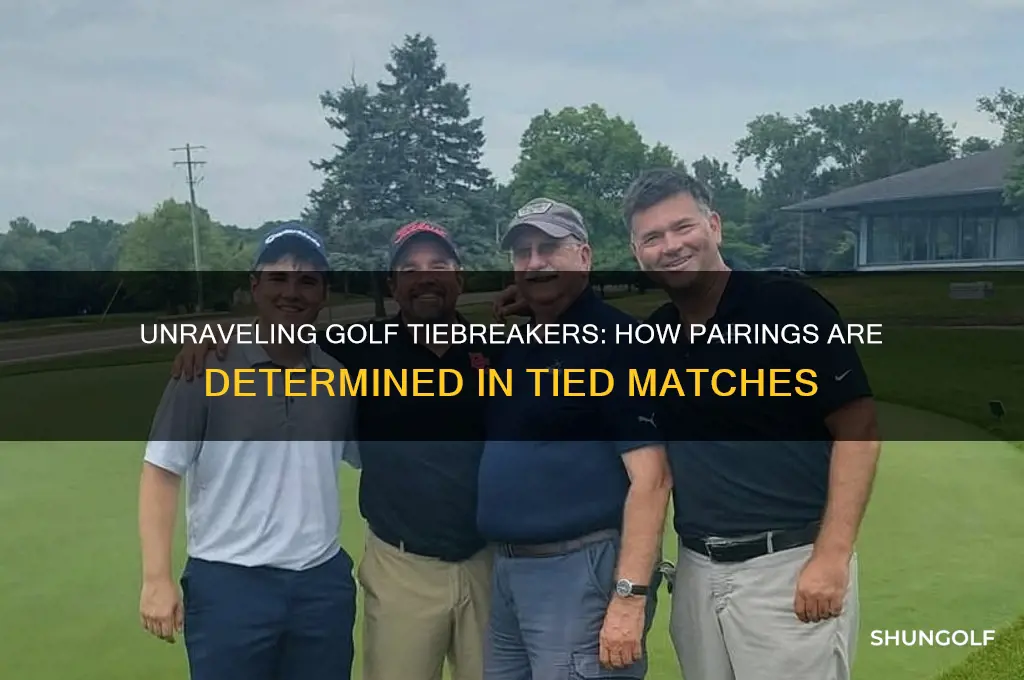 how are golf pairings determined when tied