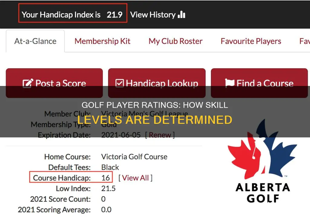 how are golf players rated