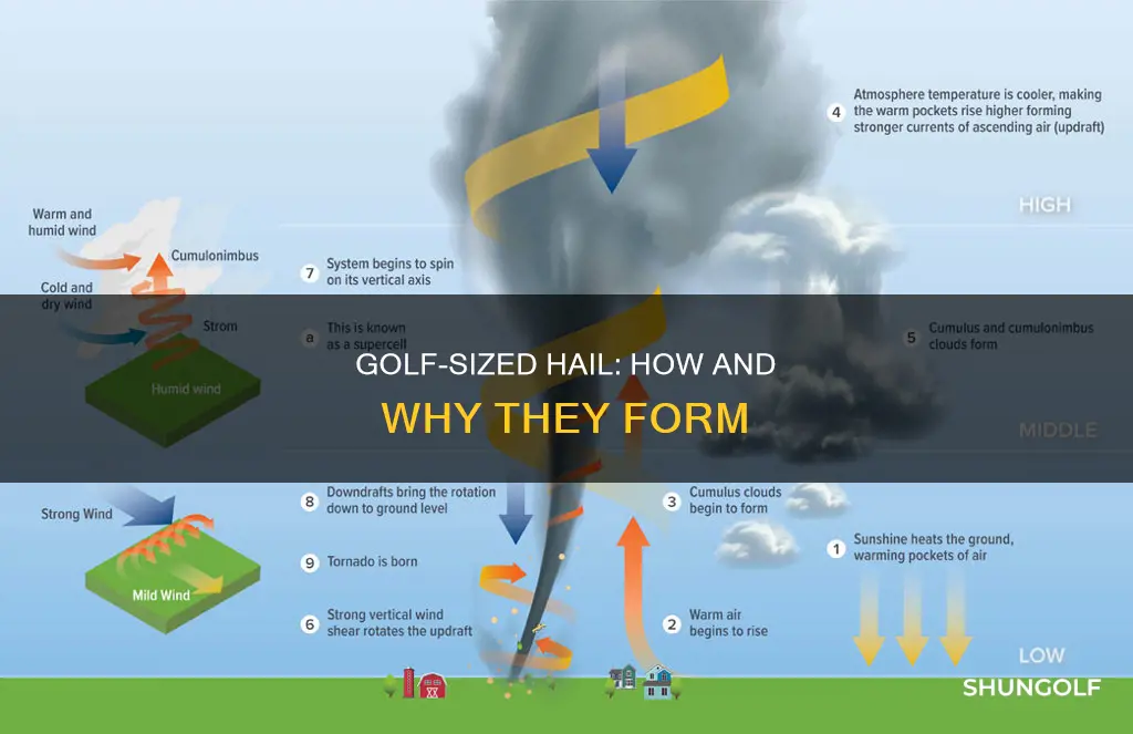 how are golf sized hail made
