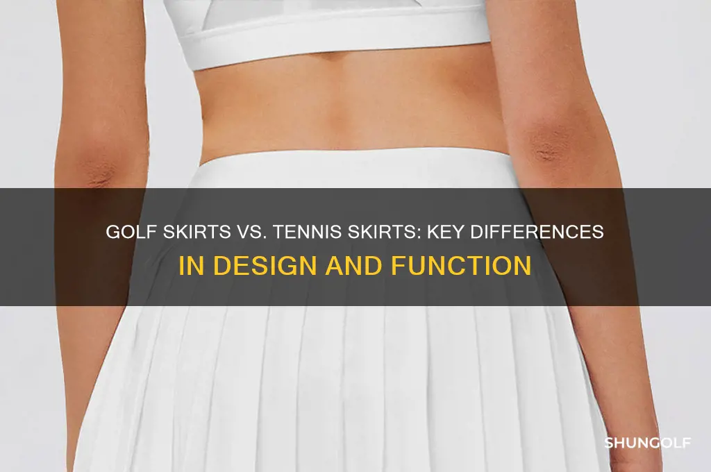 how are golf skirts different than tennis skirts