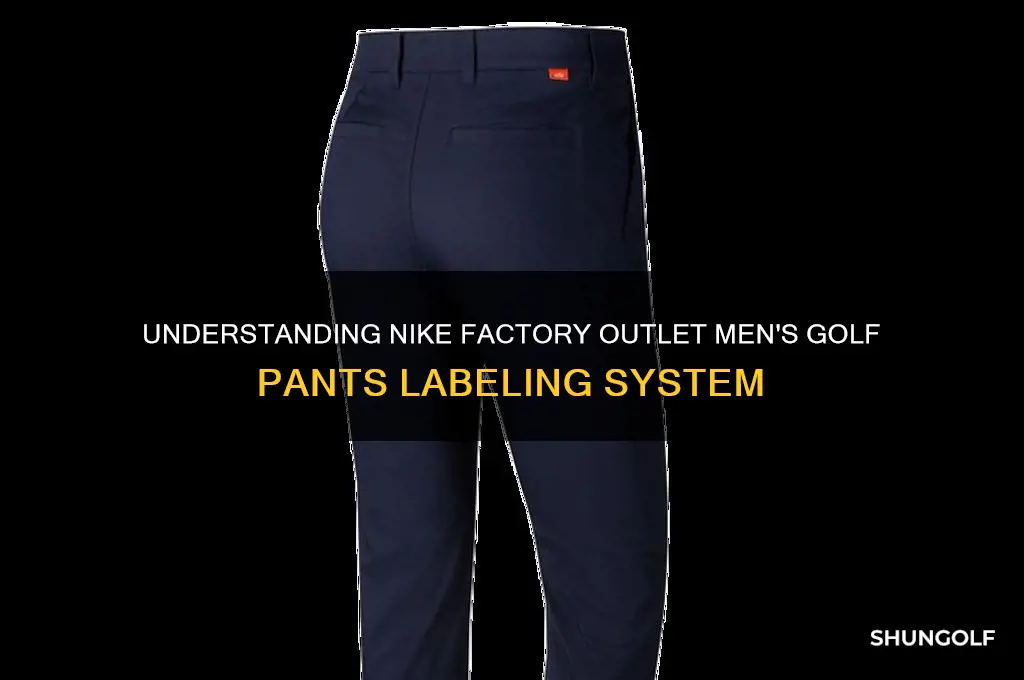 how are nike factory outlet mens golf pants labeled