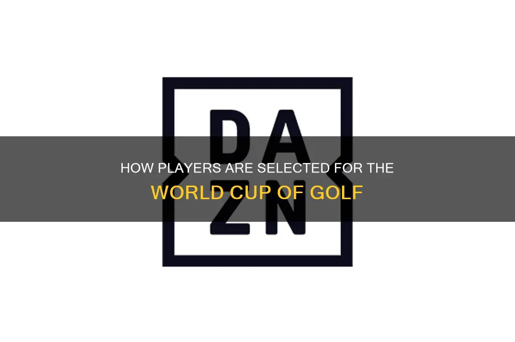 how are players picked for world cup of golf