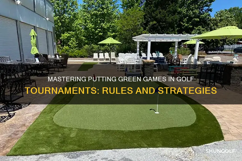 how are putting green games useually played for golf tournaments