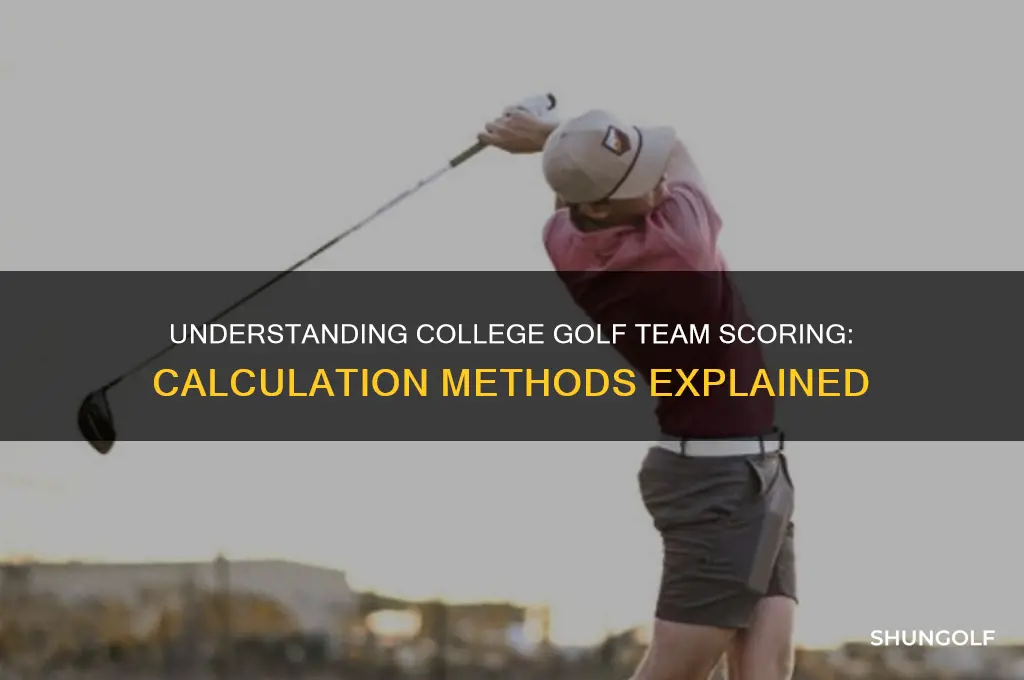 how are team scores calculated in college golf