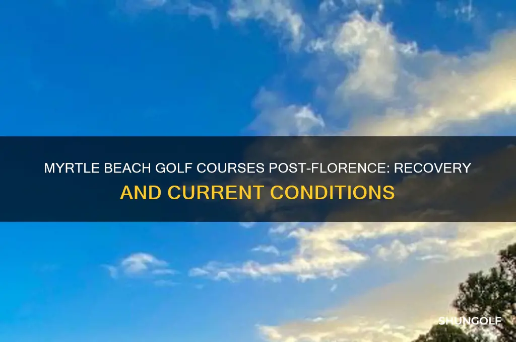 how are the golf courses in myrtle beach after florence