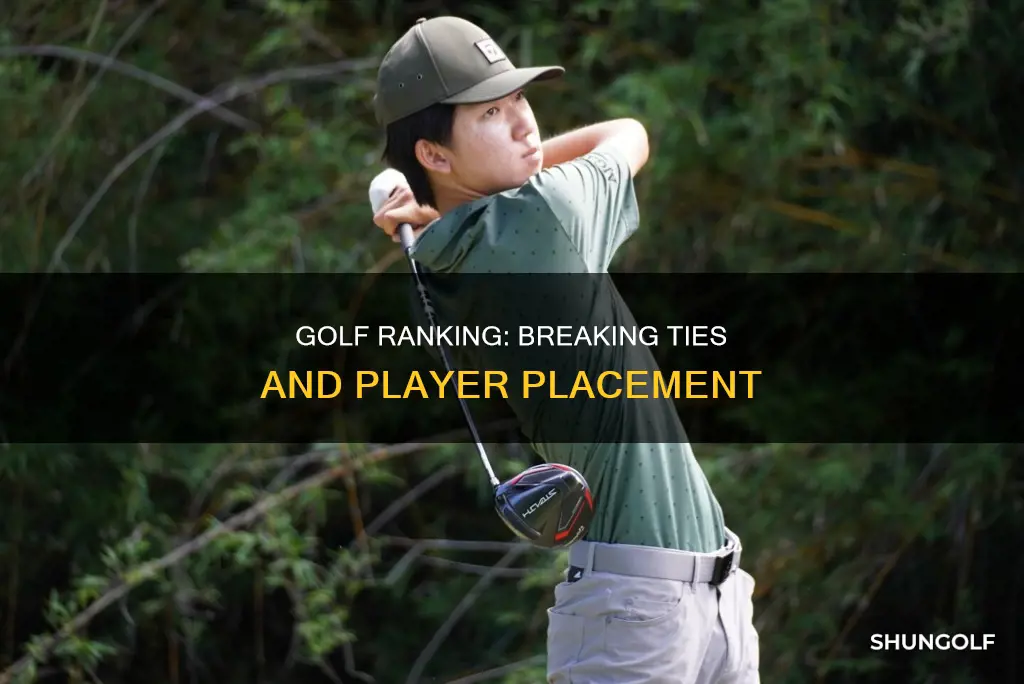 how are tied players placed golf