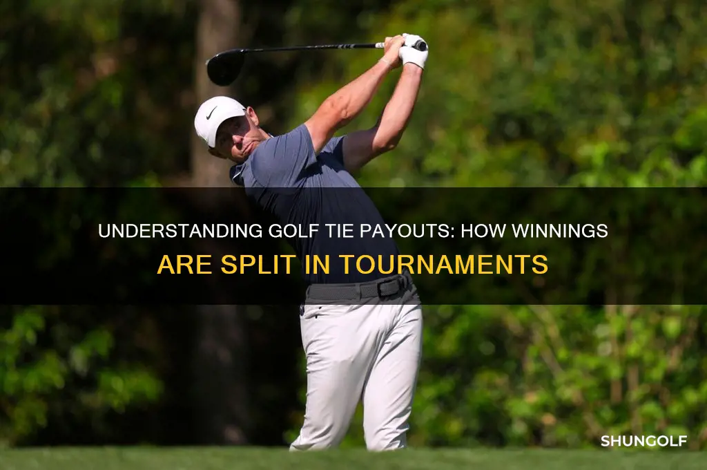 how are ties in golf paid out
