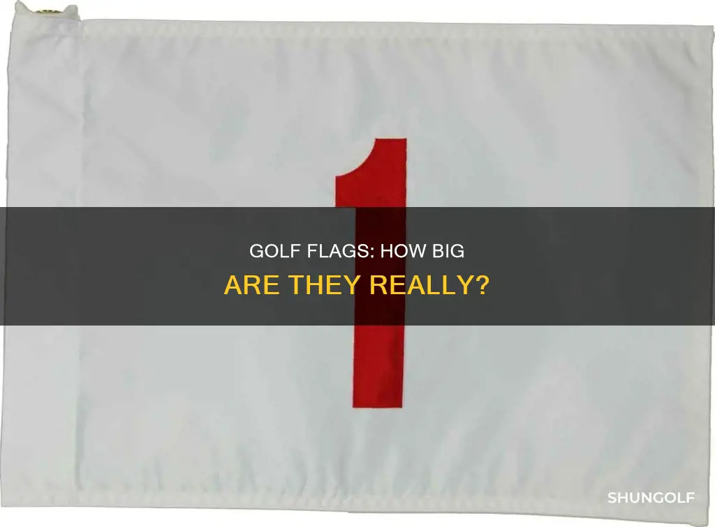 how big are golf flags