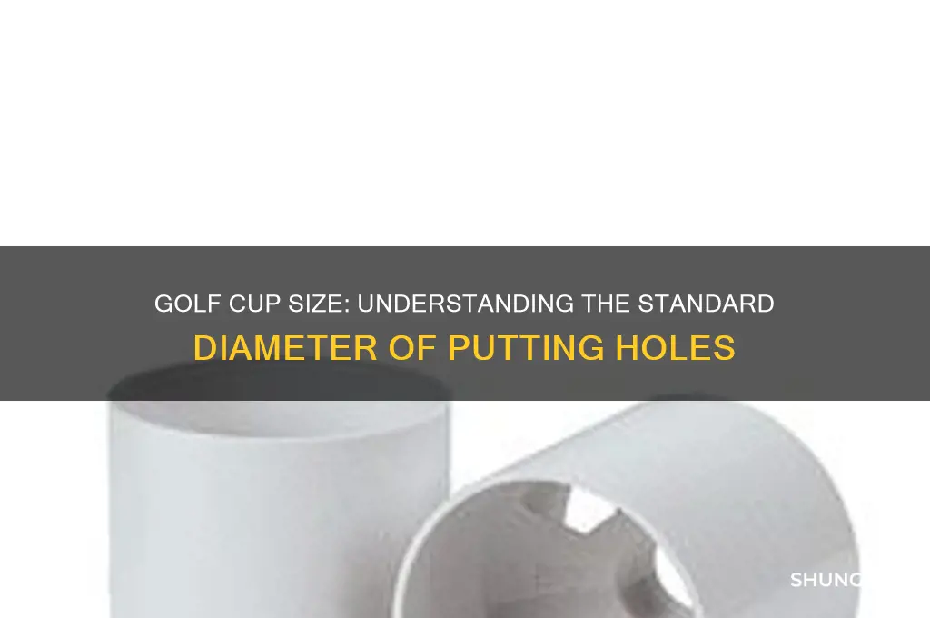 how big around is a golf cup