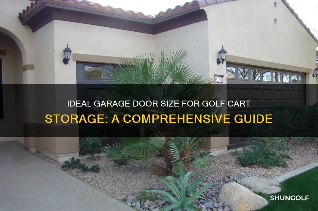 how big is a garage door for a golf cart