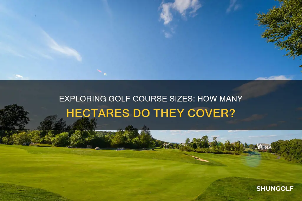 how big is a golf course in hectares