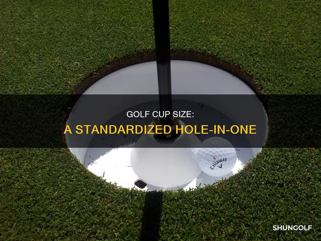 how big is a golf cup