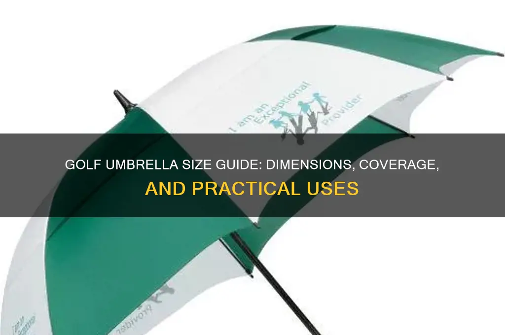 how big is a golf size umbrella