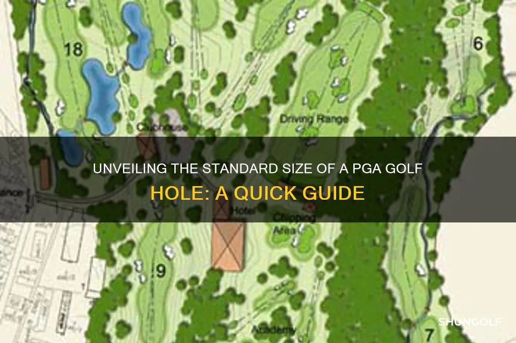 how big is a pga golf hole
