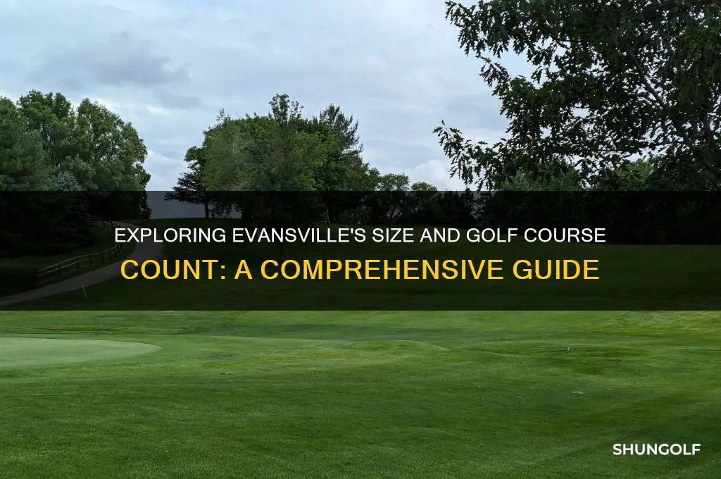 how big is evansville how many golf courses