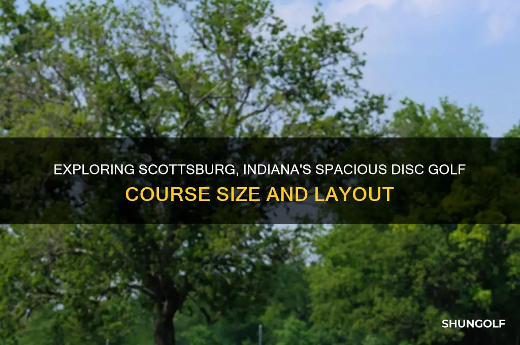how big is the disk golf course in scottsburg indiana