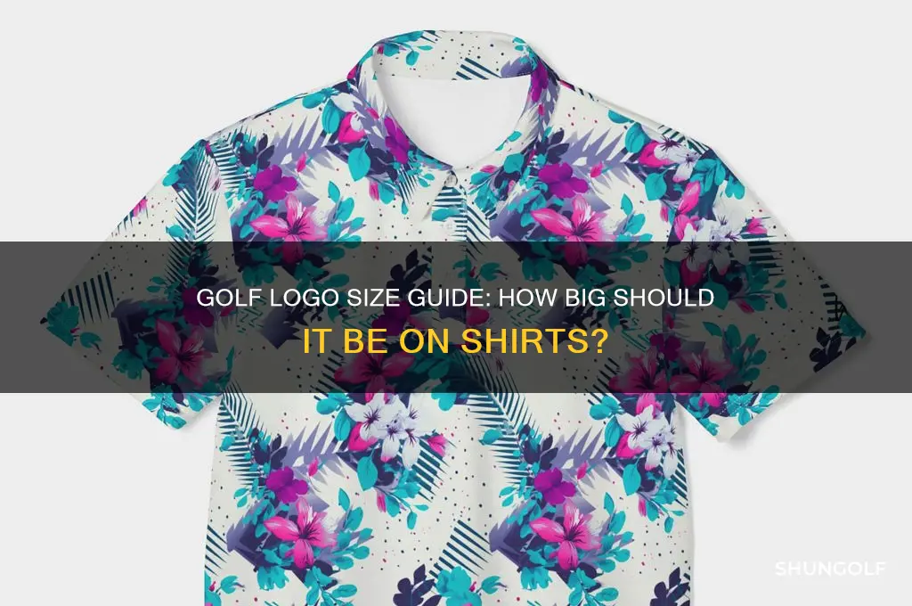 how big is the golf logo on shirts
