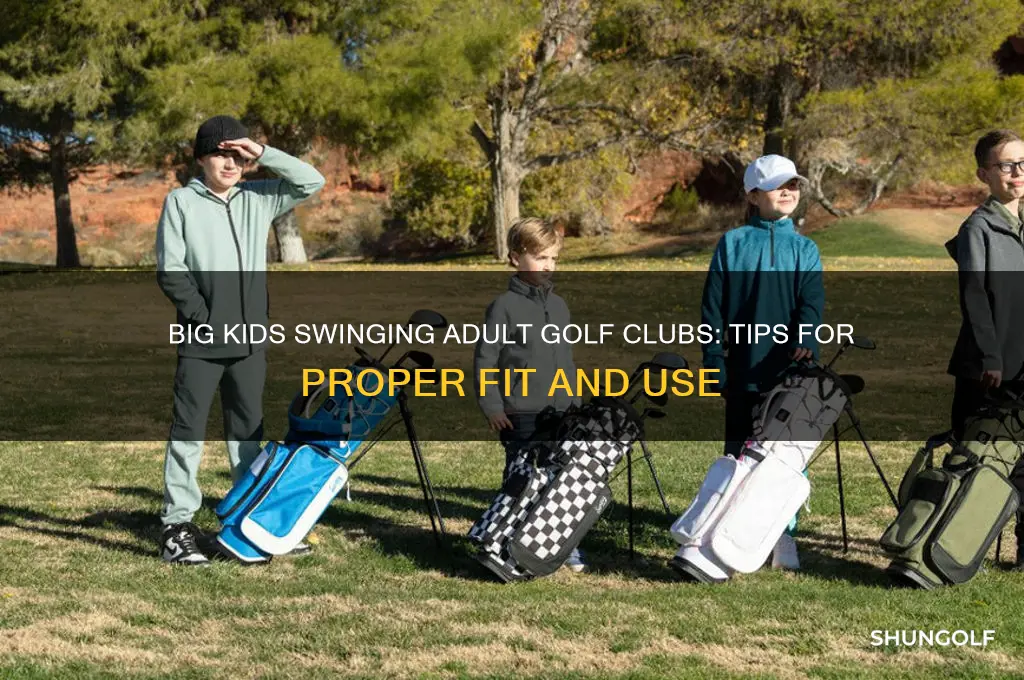 how big kid use adult golf clubs