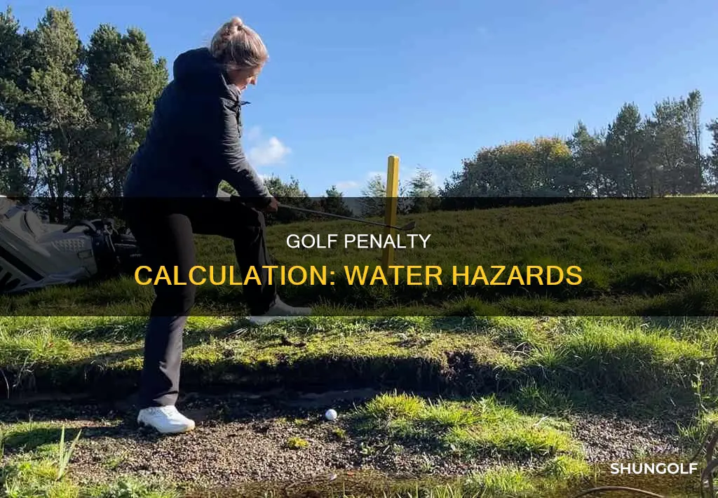 how calcualte penalty golf water