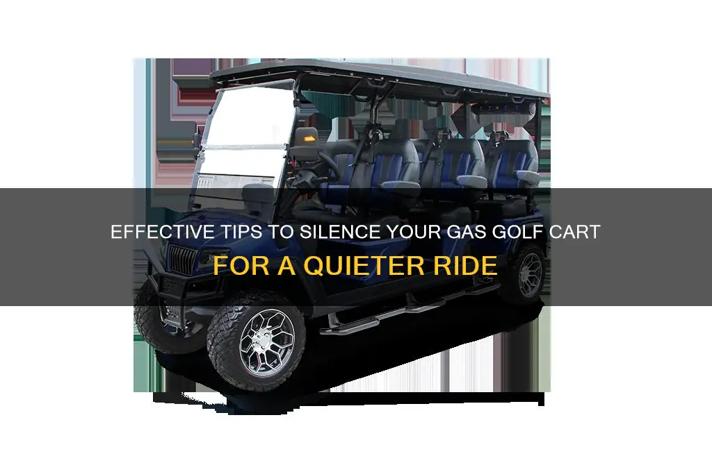 how can i make a gas golf cart quiet