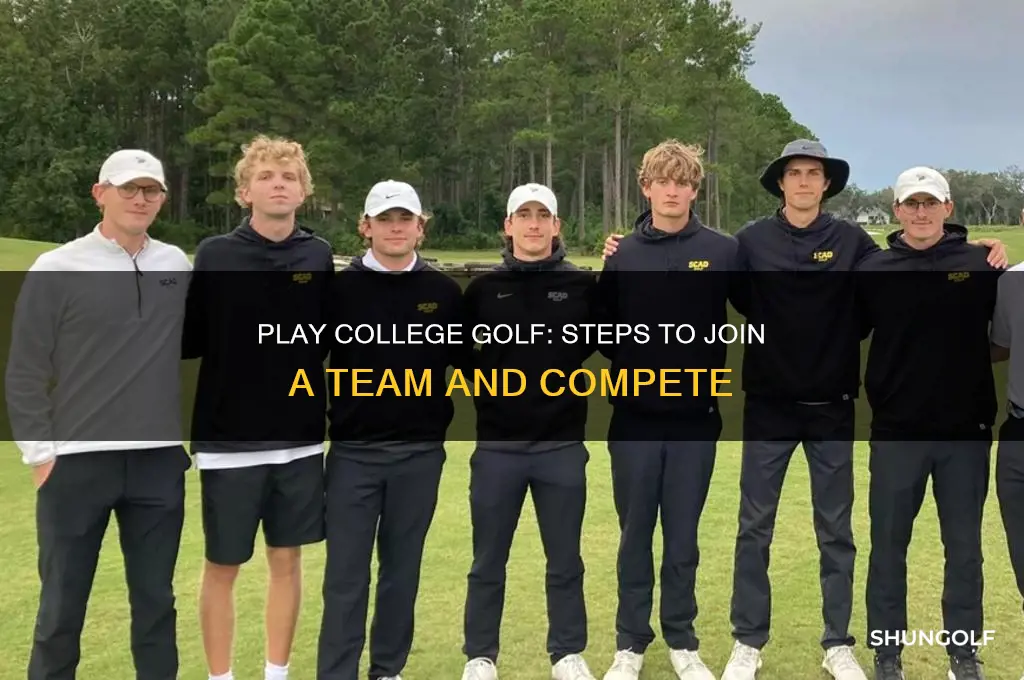 how can i play golf in college