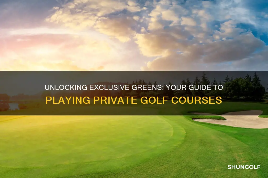 how can i play private golf courses