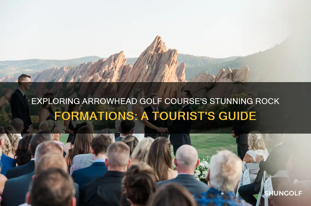 how can tourists see arrowhead golf course rock formations