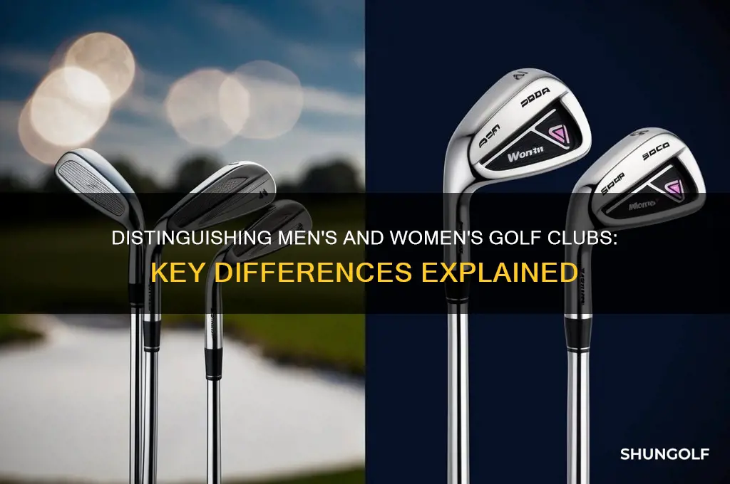 how can you tell mens and womens golf clubs apart