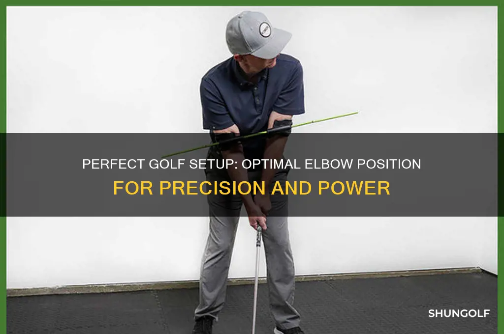 how close should elbows be in golf setup