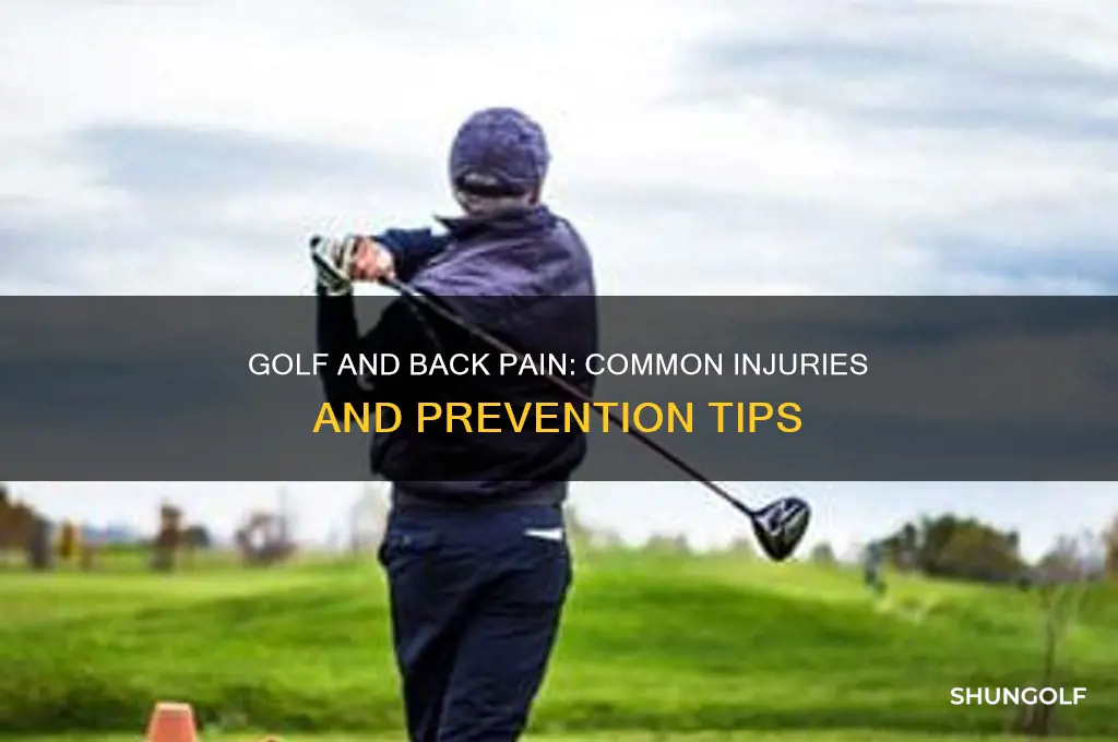 how could injure back by playing golf