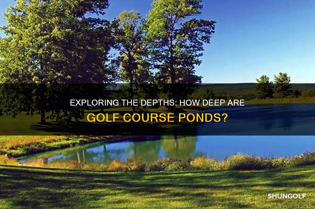 how deep are golf course ponds