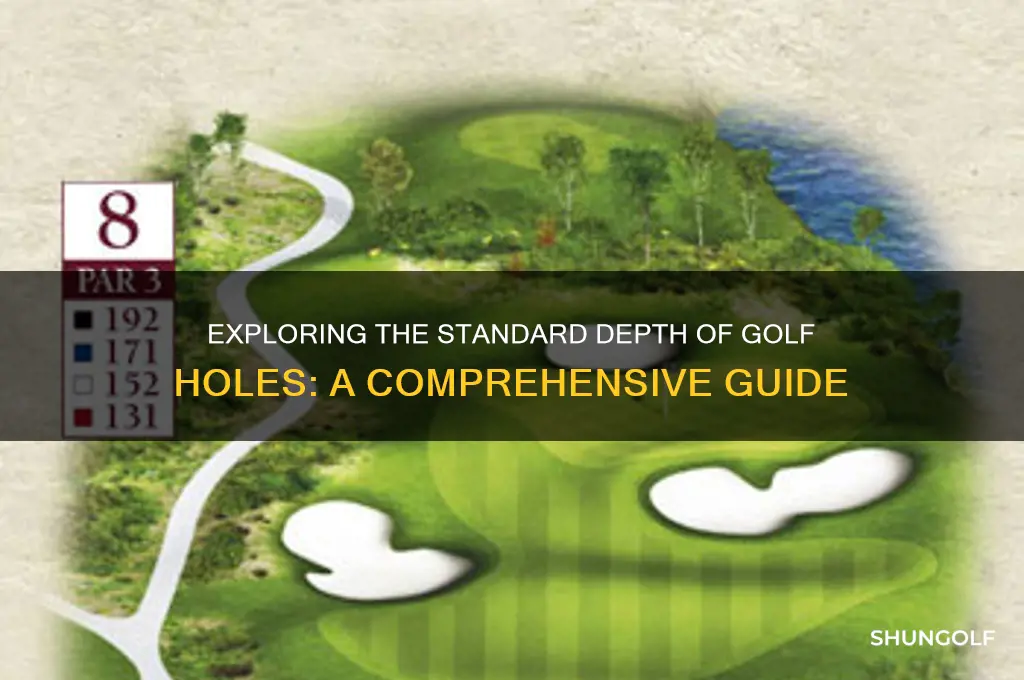 how deep are golf holes