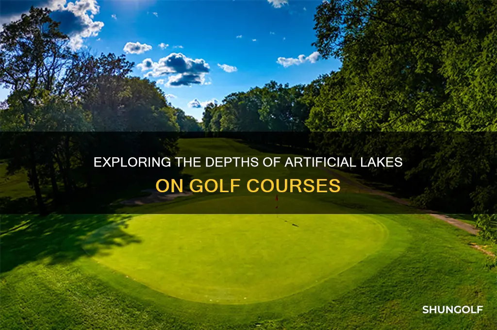 how deep are the artificial lakes on a golf course