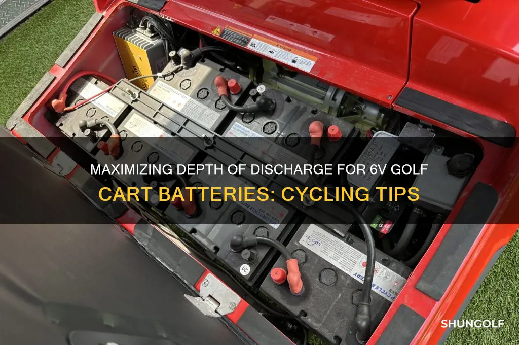 how deep can you cycle a 6v golf cart battery