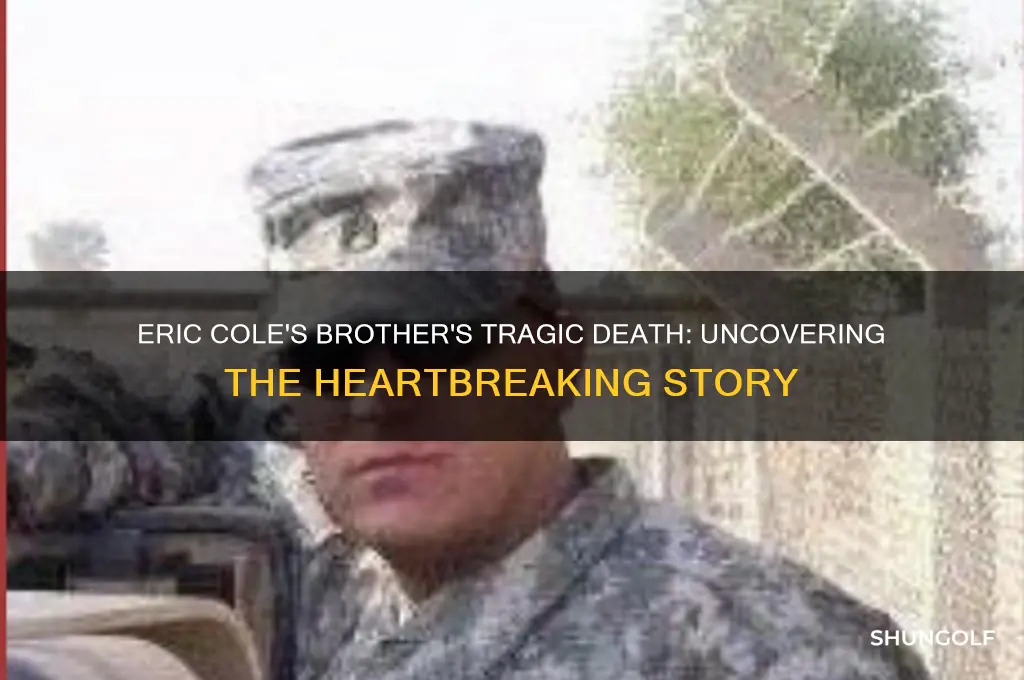 how did golfer eric cole brother die