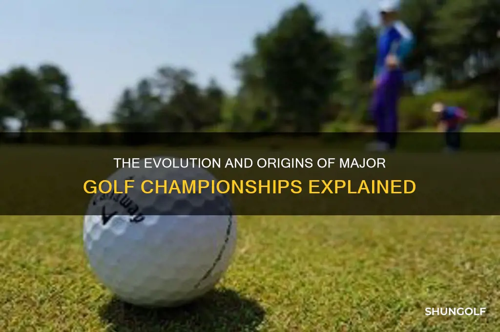 how did major golf championships come about