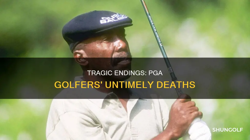 how did pga golfer die