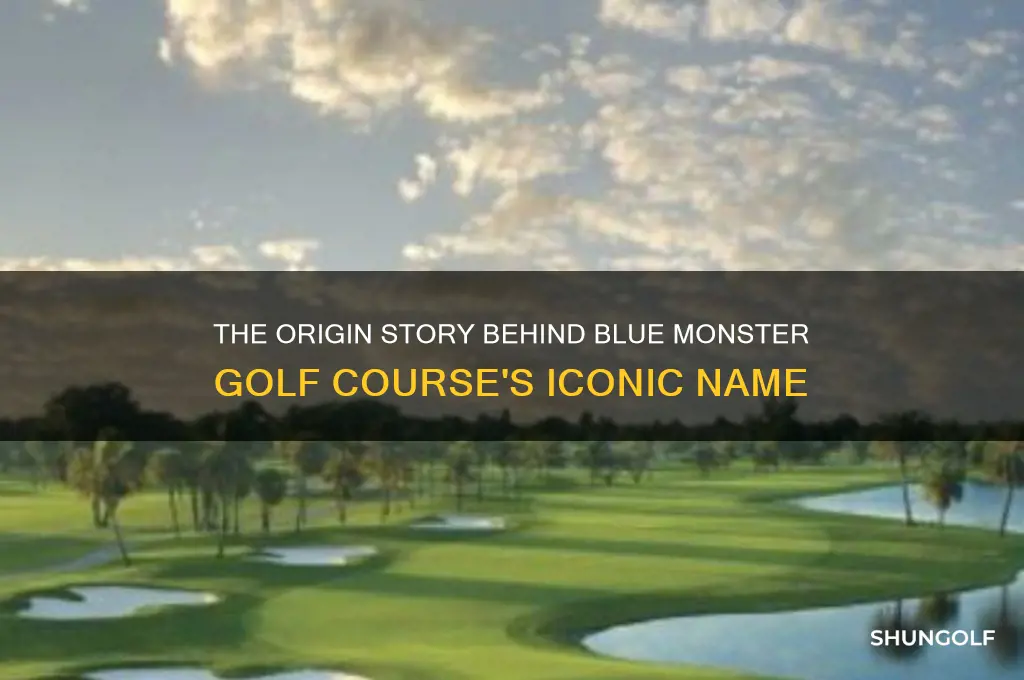 how did the blue monster golf course get its name
