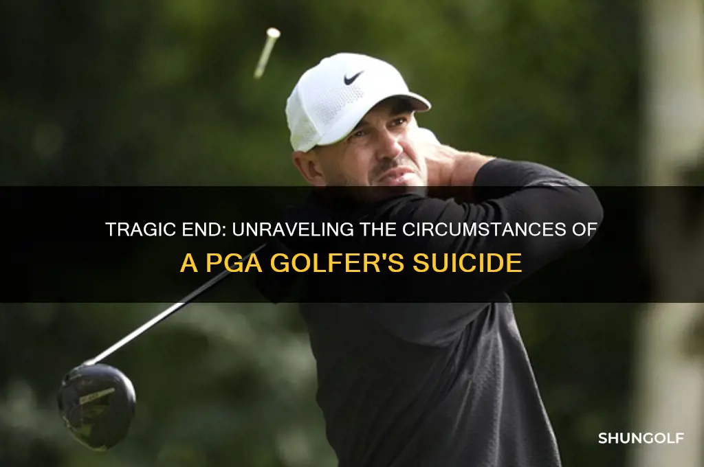 how did the pga golfer commit suicide