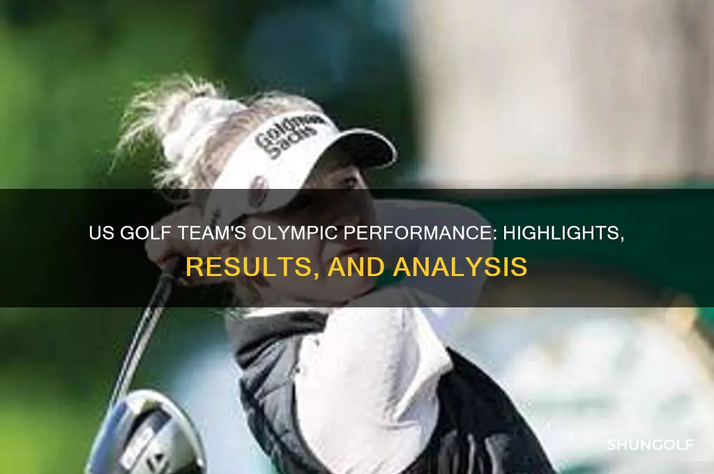 how did the us golf team do in the olympics