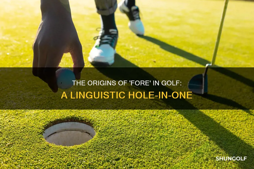 how did the word fore come about in golf